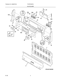 BACKGUARD Diagram and Parts List for PGLEF384ES2  Frigidaire Wall Oven