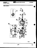 TRANSMISSION PARTS Diagram and Parts List for LCE732LL0  Frigidaire Washer Dryer Combo