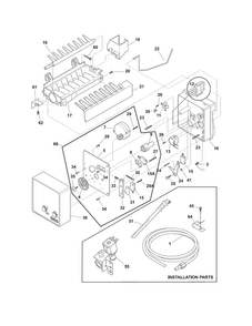 Ice Maker Diagram and Parts List for FPHI2188PF1  Frigidaire Refrigerator