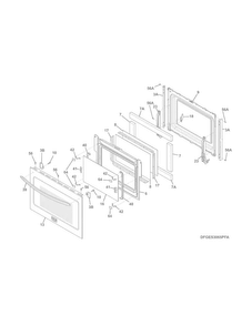 Door Diagram and Parts List for CGIS3065PFC  Frigidaire Range