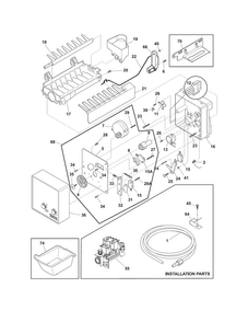 Ice Maker Diagram and Parts List for EI27BS16JB6  Electrolux Refrigerator