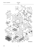 BODY Diagram and Parts List for BFES368ES2  Frigidaire Range