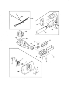 Controls Diagram and Parts List for FFHS2311LBC  Frigidaire Refrigerator