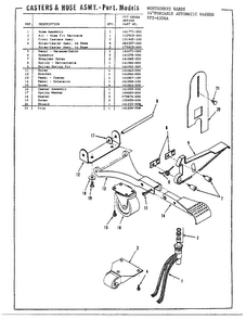 24` Portable/casters And Hose Assy Diagram and Parts List for 6506A  Frigidaire Washer