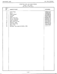 Fan Motor Page 2 Diagram and Parts List for 5565B  Frigidaire Air Conditioner