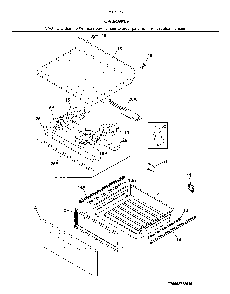 Top/drawer Diagram and Parts List for 79092729910  Kenmore Range