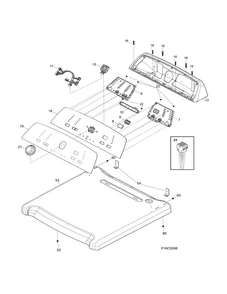 Control Diagram and Parts List for FARE4044MW1  Frigidaire Dryer