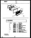 DOOR PARTS Diagram and Parts List for 30-2241-23-04  Tappan Range