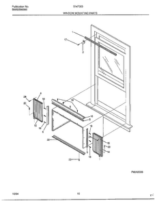 Window Mounting Parts Diagram and Parts List for 5147003  Frigidaire Air Conditioner