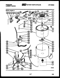 TUBS, WATER VALVE AND LID SWITCH Diagram and Parts List for LC248DW5  Frigidaire Washer