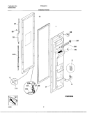 FREEZER DOOR Diagram and Parts List for FRS23ZTJW2  Frigidaire Refrigerator