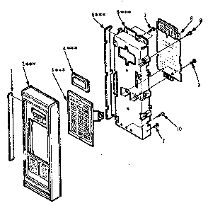 Control Panel Parts Diagram and Parts List for 5648878520  Kenmore Microwave