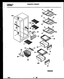 SHELVES AND SUPPORTS Diagram and Parts List for FRS24WPBD0  Frigidaire Refrigerator