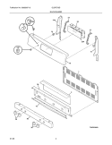 BACKGUARD Diagram and Parts List for GLGFS75DBK  Frigidaire Range