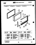 UPPER OVEN DOOR PARTS Diagram and Parts List for 73-3957-23-02  Tappan Range