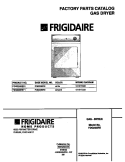 COVER Diagram and Parts List for FDG336RET1  Frigidaire Dryer
