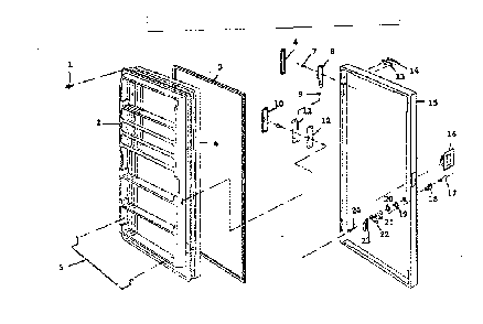 Freezer door parts Diagram and Parts List for 7577283120  Frigidaire Freezer