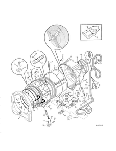 Motor/tub Diagram and Parts List for 41741122310  Kenmore Washer