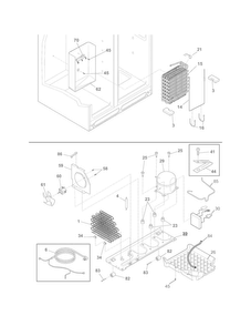 System Diagram and Parts List for FGHC2331PF7  Frigidaire Refrigerator