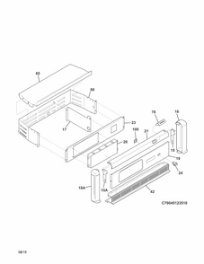 Control Panel Diagram and Parts List for 79045123510  Kenmore Wall Oven