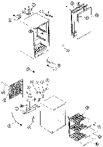 Complete Unit Diagram and Parts List for 5649215010  Kenmore Freezer