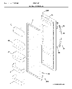 Fresh food doors Diagram and Parts List for FFSS2615TP4  Frigidaire Refrigerator
