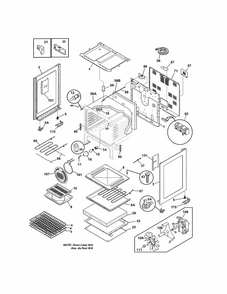 Body Diagram and Parts List for 970598434  Kenmore Range