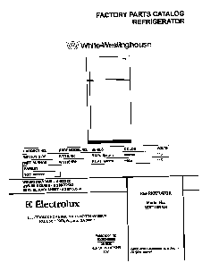 Cover Diagram and Parts List for WRT16NRHW6  Westinghouse Refrigerator