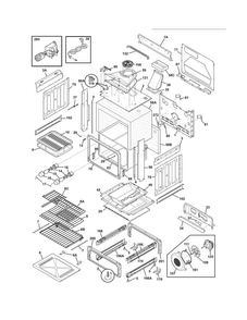 Body Diagram and Parts List for CPGS3085KF7  Frigidaire Range