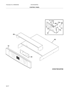Control Panel Diagram and Parts List for EW27MC65PSC  Electrolux Microwave Oven Combo