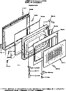 Door Parts Diagram and Parts List for 5649928210  Kenmore Microwave