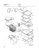 SHELVES Diagram and Parts List for GLRS267ZCB1  Frigidaire Refrigerator