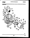 CABINET AND COMPONENT PARTS Diagram and Parts List for DGFW4  Frigidaire Dryer