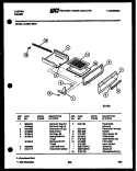 BROILER DRAWER PARTS Diagram and Parts List for 72-2547-00-07  Tappan Range