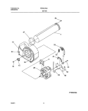 MOTOR, BLOWER Diagram and Parts List for FER231AS0  Frigidaire Dryer
