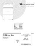 COVER Diagram and Parts List for WWEF3006KWB  Westinghouse Range