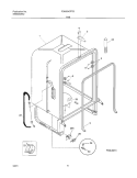 TUB Diagram and Parts List for FDB634CFS3  Frigidaire Dishwasher