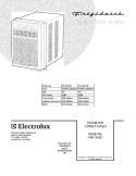 COVER Diagram and Parts List for FAK124Q1V2  Frigidaire Air Conditioner