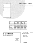 COVER Diagram and Parts List for GLRT185TDW0  Frigidaire Refrigerator