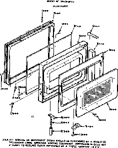 Door Parts Diagram and Parts List for 5649928110  Kenmore Microwave