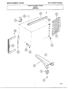 Air Conditioner Page 9 Diagram and Parts List for 5187A  Frigidaire Air Conditioner