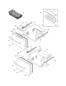 Door Diagram and Parts List for E24RD75KPS1  Electrolux Refrigerator
