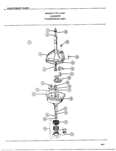 Transmission Assy Diagram and Parts List for 6307B  Frigidaire Washer