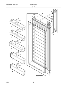 Part Location Diagram of 5304524741 Frigidaire DOOR ASSEMBLY