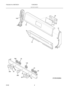 Part Location Diagram of 5304526630 Frigidaire Panel Mainfold Stainless