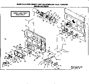 Body and vent assembly Diagram and Parts List for 867736737  Frigidaire Furnace