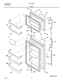 DOOR Diagram and Parts List for GRT18C6AW9  Gibson Refrigerator