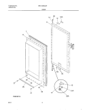 DOOR Diagram and Parts List for MFU12M0GW2  Frigidaire Freezer
