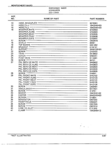 Dishwasher Page 9 Diagram and Parts List for 1266B  Frigidaire Dishwasher