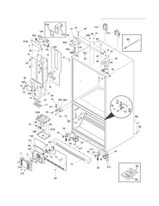 Cabinet Diagram and Parts List for EI23BC56IWC  Electrolux Refrigerator